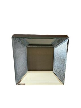 Contemporary Mirrored Square Picture Frame - Silver